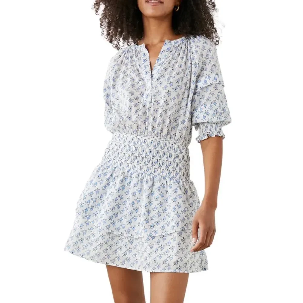 Rails Milana Mini Dress Size Large Summer Vacation Bohemian Feminine Floral - Picture 1 of 13